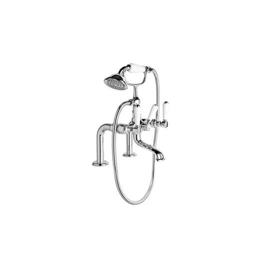 Brodware Winslow Bath Mixer With Handshower Cross Handle Ceramic Disc Durobrite Chrome 2