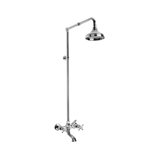 Brodware Winslow Bath And Shower Set Cross Handle Ceramic Disc Durobrite Chrome 3