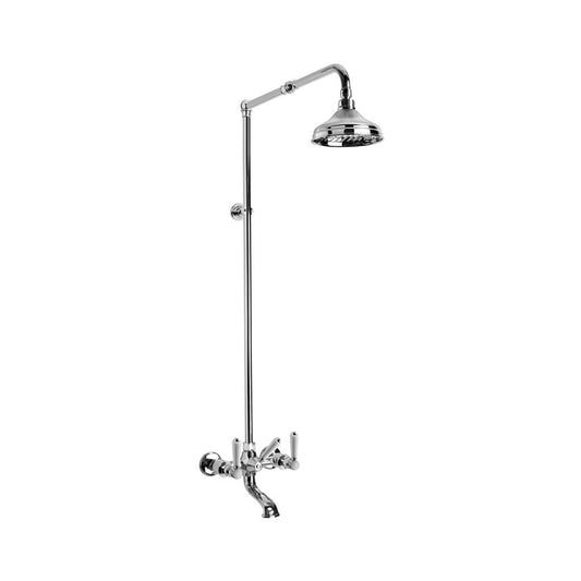 Brodware Winslow Bath And Shower Set White Porcelain Lever Durobrite Chrome 3