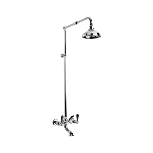 Brodware Winslow Bath And Shower Set Black Porcelain Lever Durobrite Chrome 3