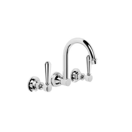 Brodware Winslow Wall Set Metal Lever Durobrite Chrome 4