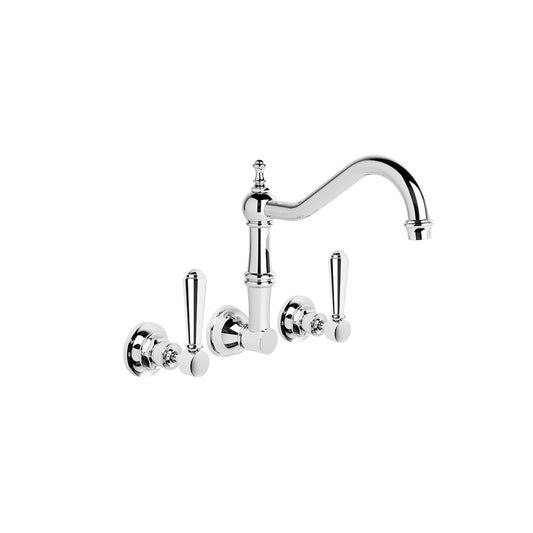 Brodware Winslow Wall Set Metal Lever Durobrite Chrome 5