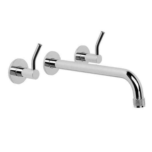 Brodware Yokato Wall Set With Upswept Levers Durobrite Chrome