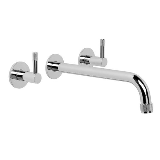 Brodware Yokato Wall Set With Knurled Lever Durobrite Chrome 2