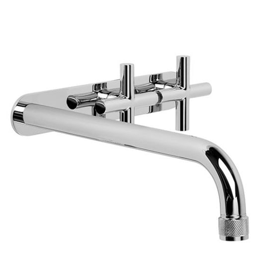 Brodware Yokato Wall Set With Cross Handles Durobrite Chrome 2