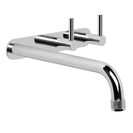 Brodware Yokato Wall Set With Metal Levers Durobrite Chrome 1