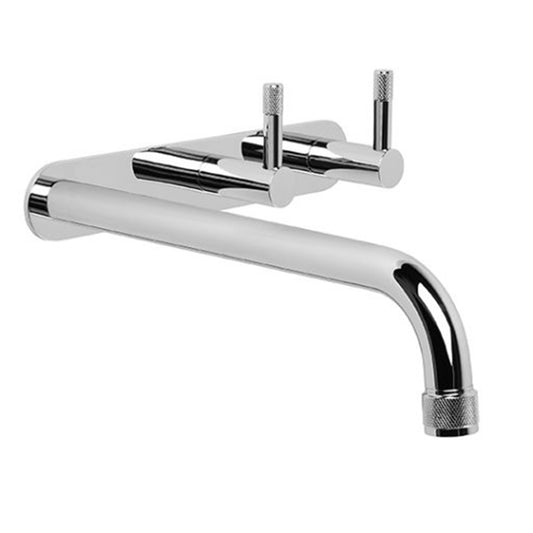 Brodware Yokato Wall Set With Knurled Levers Durobrite Chrome