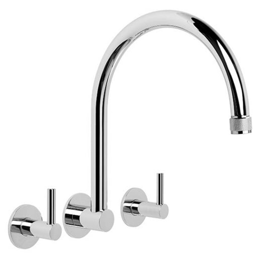 Brodware Yokato Wall Set With Metal Lever Durobrite Chrome 2