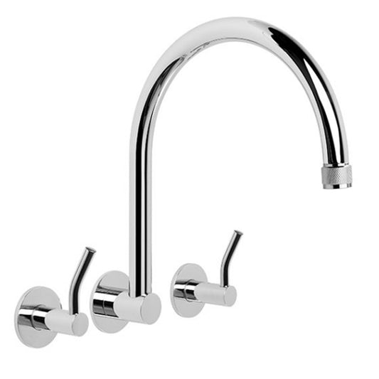 Brodware Yokato Wall Set With Upswept Lever Durobrite Chrome 2
