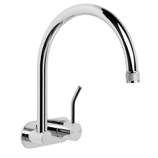 Brodware Yokato Wall Mixer Set With Upswept Lever Durobrite Chrome 6