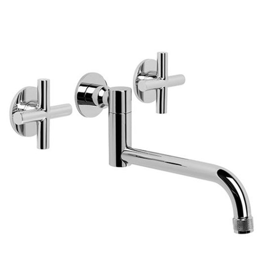 Brodware Yokato Wall Set With Cross Handle Durobrite Chrome 1