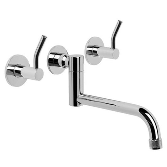 Brodware Yokato Wall Set With Upswept Lever Durobrite Chrome 4