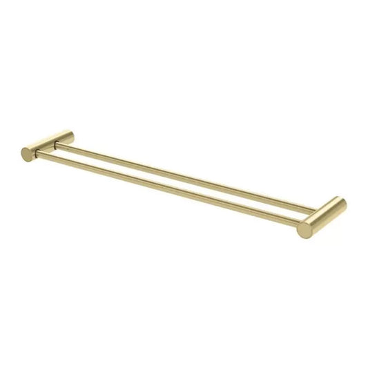 Phoenix Vivid Slimline Double Towel Rail 600Mm Brushed Gold