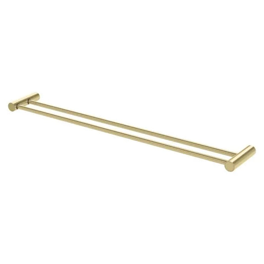 Phoenix Vivid Slimline Double Towel Rail 800Mm Brushed Gold
