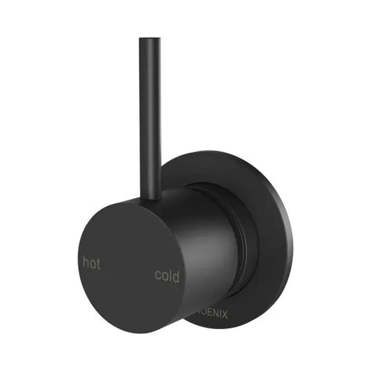 Vivid Slimline Up Shower Wall Mixer Matte Black