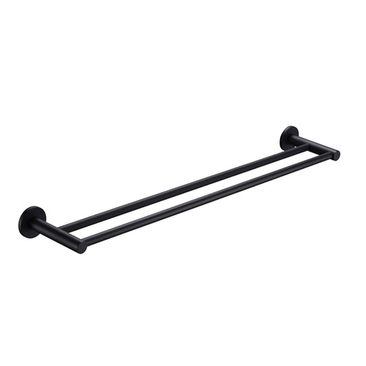 Bella Vista Mica Double Towel Rail 800mm Black