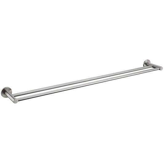 Bella Vista Mica Double Towel Rail 800mm Brushed Nickel