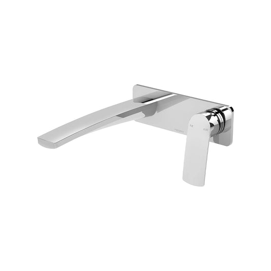 Phoenix Mekko Switchmix Wall Basin Bath Mixer Set 200Mm Fit Off Kit Brushed Nickel