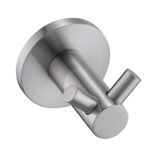 Bella Vista Mica Double Robe Hook Brushed Nickel