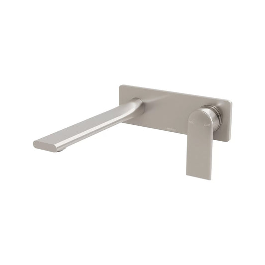 Phoenix Teel Switchmix Wall Basin Bath Mixer Set 200Mm Fit Off Kit Brushed Nickel