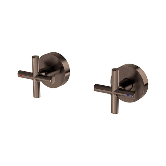 Phoenix Vivid Slimline Plus Wall Top Assemblies 15mm Extended Spindles Brushed Bronze