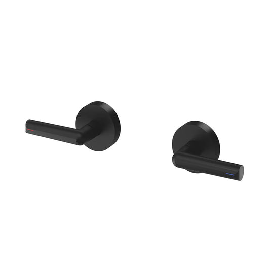 Phoenix Vivid Slimline Plus Lever Wall Top Assemblies 15mm Extended Spindles Matte Black