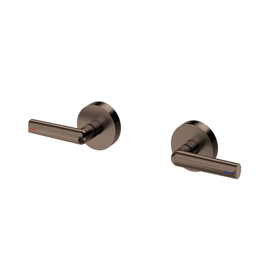 Phoenix Vivid Slimline Plus Lever Wall Top Assemblies 15mm Extended Spindles Brushed Bronze