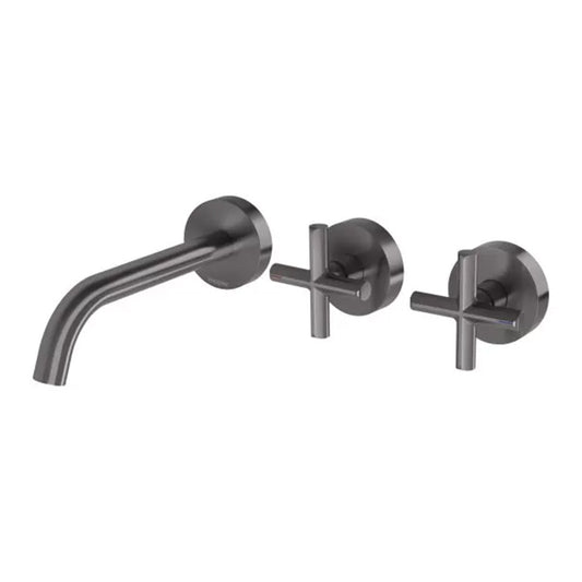 Phoenix Vivid Slimline Plus Wall Basin Bath Hostess Set 180Mm Outlet Brushed Carbon