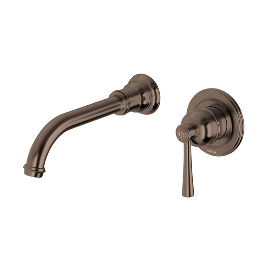 Phoenix Cromford SwitchMix Wall Basin / Bath Mixer Set 180mm (Complete Kit) Brushed Bronze