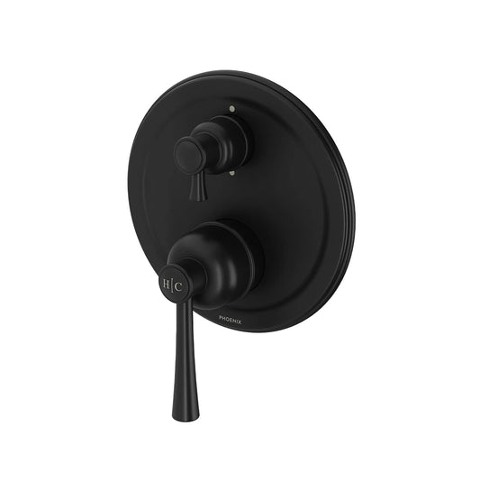 Phoenix Cromford Switchmix Shower Bath Diverter Mixer Fit Off Kit Matte Black
