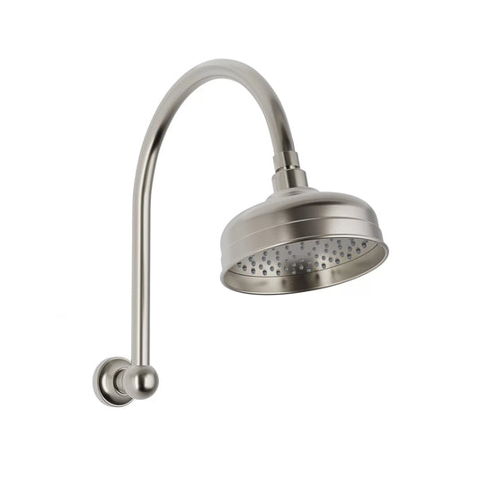 Phoenix Cromford High Rise Shower Arm And Rose Brushed Nickel