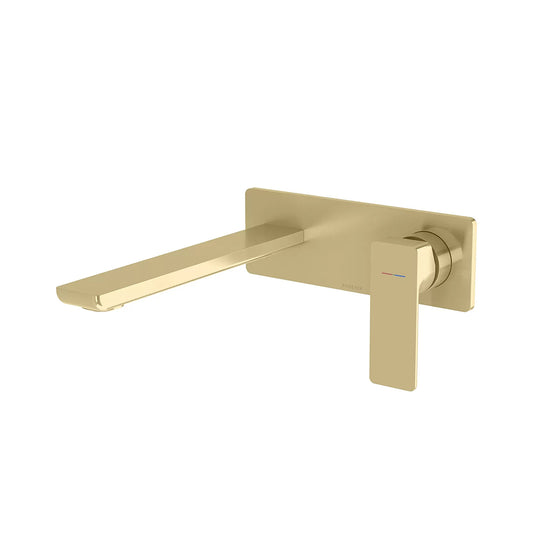 Phoenix Gloss Mkii Switchmix Wall Basin Bath Mixer Set 200Mm Brushed Gold