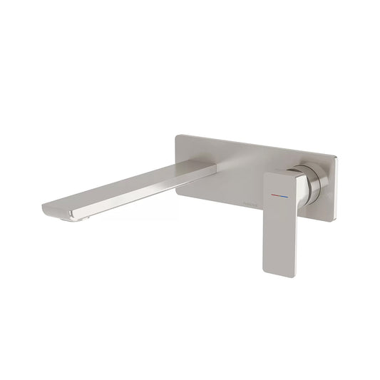 Phoenix Gloss Mkii Switchmix Wall Basin Bath Mixer Set 200Mm Brushed Nickel