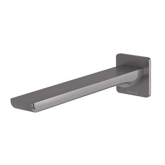 Phoenix Gloss Mkii Wall Basin Bath Outlet 200Mm Brushed Carbon