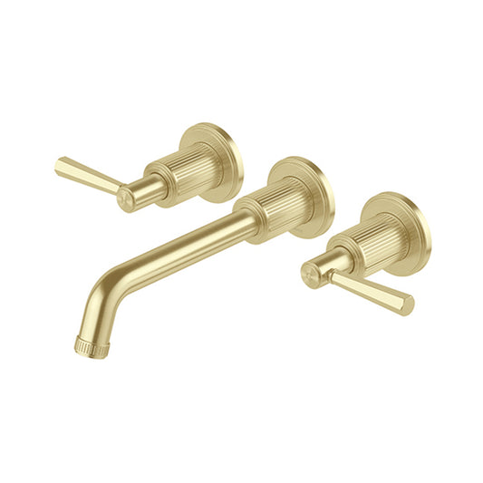 Phoenix Wiltern Wall Basin / Bath Tap Set, Brushed Gold