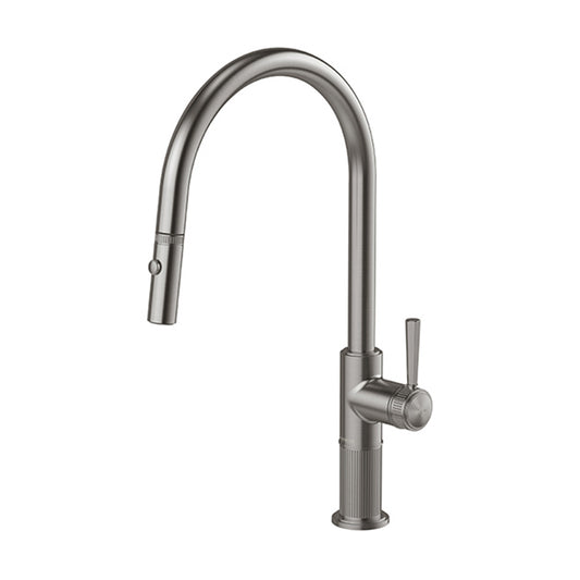 Phoenix Wiltern Pull Out Sink Mixer, Brushed Carbon