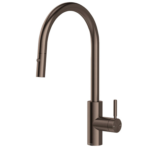 Phoenix Vivid MKII Pull Out Sink Mixer 240mm Gooseneck Brushed Bronze
