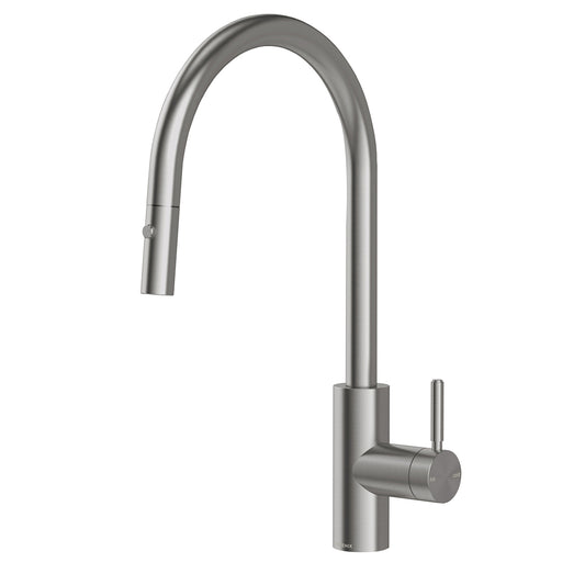 Phoenix Vivid MKII Pull Out Sink Mixer 240mm Gooseneck Brushed Carbon