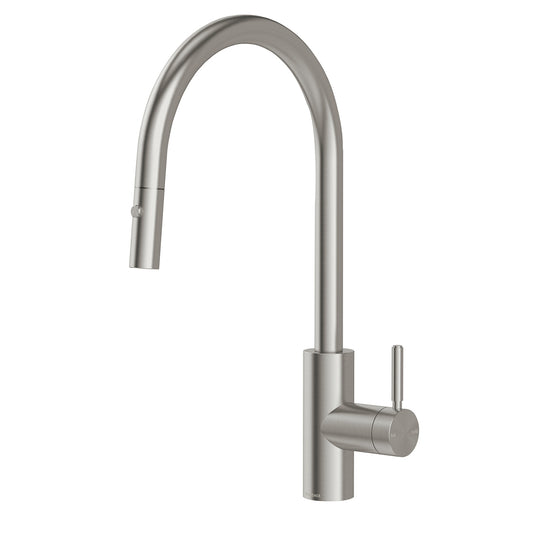 Phoenix Vivid MKII Pull Out Sink Mixer 240mm Gooseneck Stainless Steel