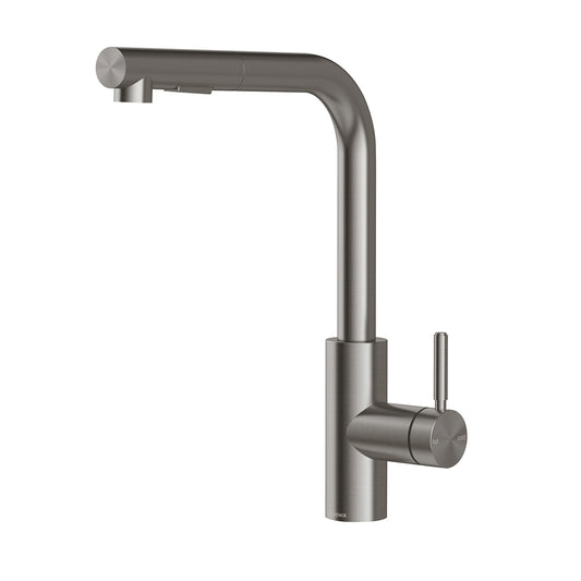 Phoenix Vivid MKII Pull Out Sink Mixer 230mm L Shaped Brushed Carbon