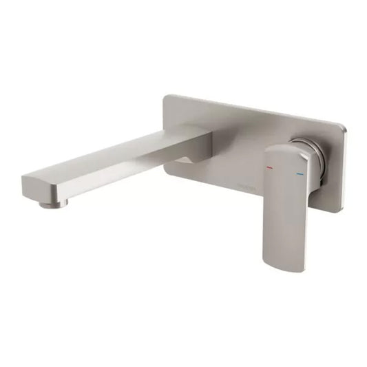 Phoenix Teva Wall Basin Bath Mixer Set 200Mm Trim Kit Only Brushed Nickel