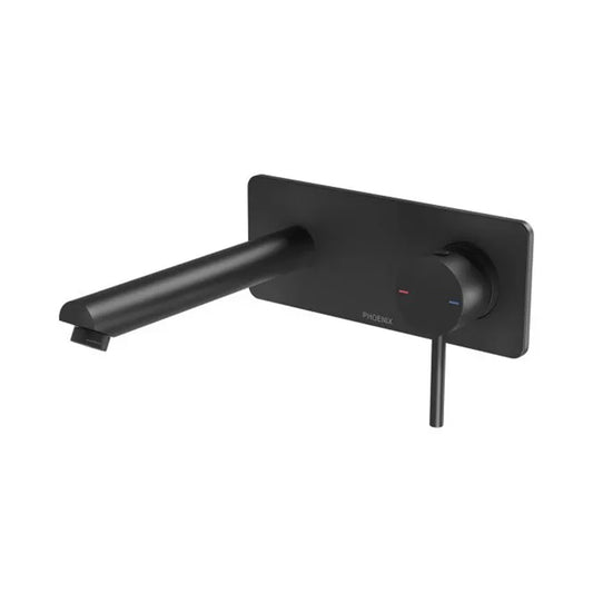 Phoenix Pina Wall Basin Bath Mixer Set 180Mm Trim Kit Only Matte Black