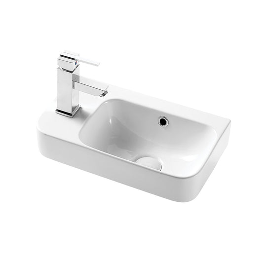 Seima Limni 260 Ceramic Basin, 1 Left Taphole
