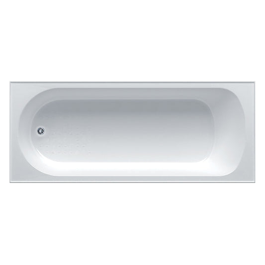 Seima Chios 102 Tondo Inset Bath With Overflow Basic And Plug+Waste 1525mm White