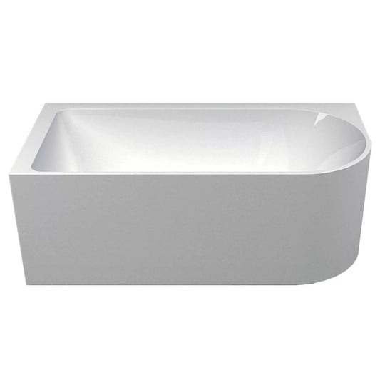 Seima Plati 110 Left Corner Bath 1500mm - Gloss White