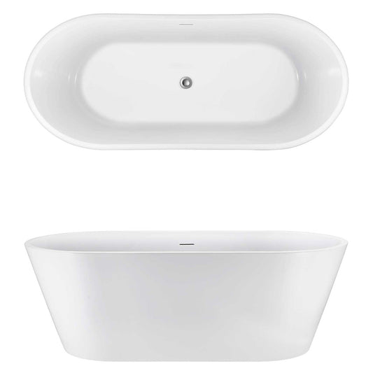 Seima Syros 105 Freestanding Bath 1700mm Gloss White