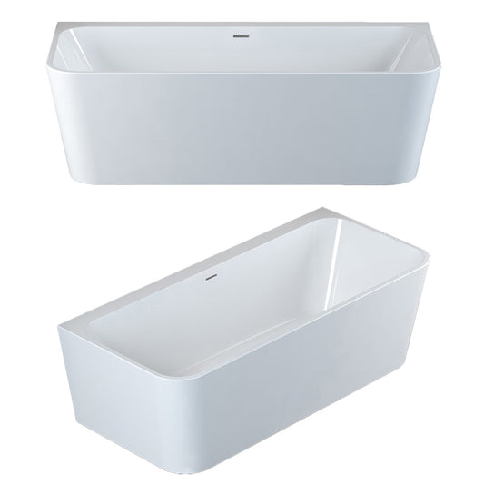 Seima Plati 135 Back Wall Bath 1500mm White
