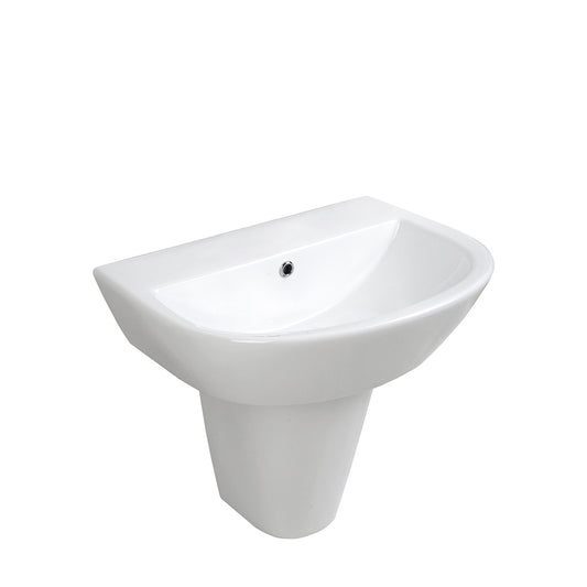 Seima Chios 600 Ceramic Wall Basin No Tap Hole White