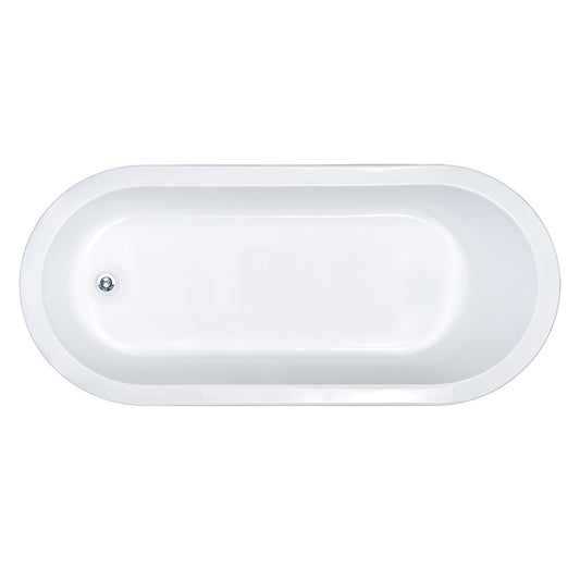 Seima Limni 135 Inset Bath With Overflow Basic And Plug+Waste 1700mm White