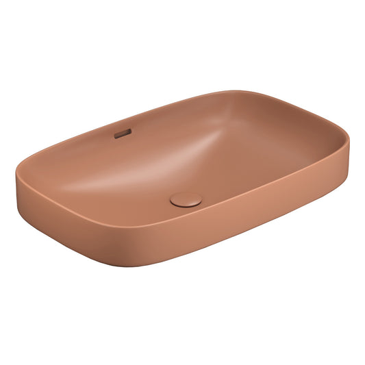 Seima Obello 600 Ceramic Basin Terracotta Silk Matte